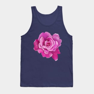 Pink Rose Drawing Tank Top